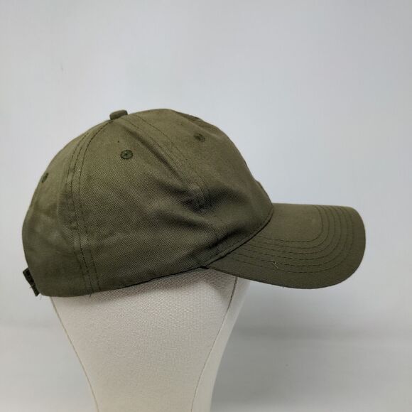 Unbranded Men's Strapback Hat Green Size 58CM Blank 100% Cotton - Picture 4 of 7